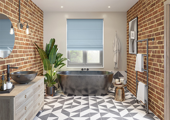 Knutsford, Ballad Blue - Motorised Roman Blind - Image 5